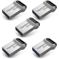 Gigastone Z90 USB-Stick 3.2 Gen1, 32 GB, Mini-Fit, wasserdicht, kompaktes Stift-Laufwerk, zuverlässige Leistung, USB 2.0/USB 3.0/USB 3.1 Schnittstelle, 5 Stück