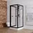 Schulte Home Juist U-Kabine mit Schiebetür 80 x 190 cm Schwarz/Sicherheitsglas klar