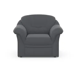 Sessel DOMO COLLECTION "Montana komfortabel und zeitlos, bequeme Armlehnen", grau (dunklegrau), B:98cm H:84cm T:82cm, 100% Polyester, Sessel, Polstersessel