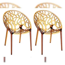 CLP Crystal Stapelstuhl 59 x 60 x 80 cm bernstein 2 St.