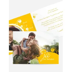 Hochzeitskarten Einladungen selbst gestalten mit Spruch und Fotos im Onlinedesigner bei Meine-Kartenmanufaktur.de