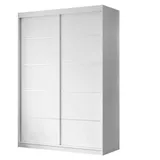 Lookway Kleiderschrank CAMARO PLUS 150 cm Schiebetürenschrank weiß