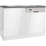 Held Küchen Spülenschrank Gera 120 cm Weiß/Beton