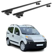 Aurilis OMAC Dachträger Alu Grundträger für Citroen Nemo 2008-2013 3-5 türig Schwarz ABE 2x (2-St), Wasserbeständig,Abnehmbar,Multifunktional,Leichtgewichtig schwarz