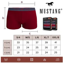 Mustang Retro Boxer LUAN 3er Pack rot / schwarz M