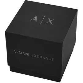 Giorgio Armani Armani Exchange Uhr für Herren, Multifunktionsuhrwerk, 42MM GoldEdelstahlgehäuse mit Lederarmband, AX7146SET