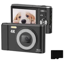 INF Digitalkamera 4K 48MP, 16-facher Zoom, 2.8 Zoll-Display, 32 GB Speicherkarte