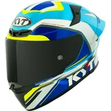 KYT TT-Revo Grand Prix Helm, weiss-blau, Größe 2XL für Männer