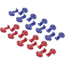 no name p-l Kabel-Schnellklemmverbinder-Set Blau, Rot 20St.