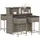 vidaXL Gartenbar-Set 5-tlg. Grau