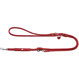 Hunter Verstellbare Führleine Round & Soft Love, rot