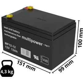 Multipower MP12-12 Bleiakku 12000 mAh 1 St.