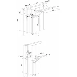 Locinox Türschließer Lion für Türen bis zu 75 kg Aluminium Silberfärbig