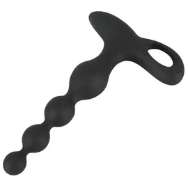 Black Velvets Analvibrator „Vibrating Anal Beads“ im Kugel-Design, 10 Vibrationsmodi, schwarz