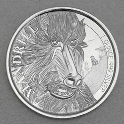 Silbermünze 1oz Mandrill 2020 (Kamerun)