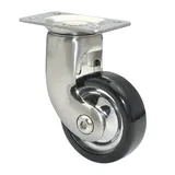 WAGNER Möbelrolle/Lenkrolle - DESIGN - Durchmesser Ø 50 mm, nickel, schwarz, Tragkraft 50 kg - 01008501