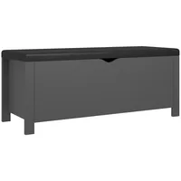 VidaXL Aufbewahrungsbox mit Kissen Grau 105x40x45 cm