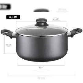 Mäser Serie Izar Topf-Set 4-tlg. 2 x Kochtopf + Kasserolle + Bratpfanne Premium Beschichtung