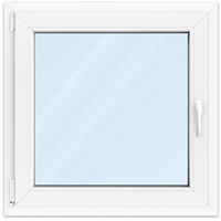 Fenster 75x75 cm, Kunststoff Profil aluplast IDEAL® 4000, Weiß, 750x750 mm, einteilig festverglast, 2-fach Verglasung, individuell konfigurieren