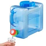 ARATERVIO Wasserkanister Trinkwasserkanister mit Hahn BPA Frei Kunststoffkanister Faltbar Tragbarer Wasserbehälter Camping Outdoor Kanister für Garten Reise Auto Wassereimer (5L)