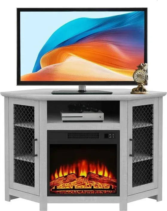 Parrot Uncle TV-Ständer mit elektrischem Kamin, für Fernseher bis zu 55