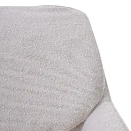 Mendler 6er-Set Esszimmerstuhl HWC-N74, Küchenstuhl, drehbar Auto-Return, Stoff Bouclé (540g/m2) Öko-Tex ~ creme