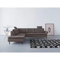 Home affaire Ecksofa Birkholm L-Form, Armlehnverstellung, auch in Easy Clean Bezug - mit Wasser zu reinigen grau
