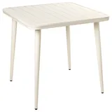 Beliani NATURNO Gartentisch 80 x 80 x 77 cm Hellbeige