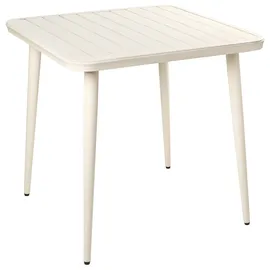 Beliani NATURNO Gartentisch 80 x 80 x 77 cm Hellbeige