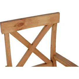 MiaMöbel Armlehnstuhl Massivholz Pinie bronze