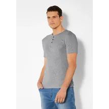 H.I.S. H.I.S T-Shirt mit aufwendiger Knopfleiste, perfekt als Unterziehshirt grau S