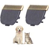 Hundehaarschneidemaschine Klinge Professionelle Haustier Schermaschine Ersatzklingen Katze Hund Zubehör für Baorun P2/P3 (Einheitsgröße, BrownX2)