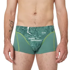 Ein schöner Fleck Erde Herren Boxershorts | Shorts, Print, Bio-Baumwolle Großes Teufelshorn (Grün) XL