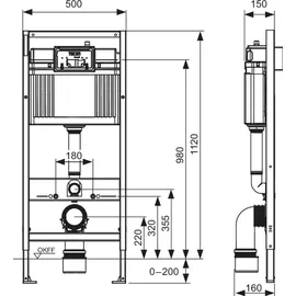 TECE base WC-Set mit Betätigungsplatte weiß, 9400400
