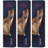 3x Wella Koleston Perfect ME+ 4/0 Mittelbraun 60 ml