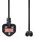Nedis UK Stromkabel | UK Stecker | IEC-320-C7 | 2.00 m | Ja 2x 0.75 mm2 | Kupfer | Rund | Vernickelt | GB | PVC | Netzstecker: UK / Typ G | 250 V AC |