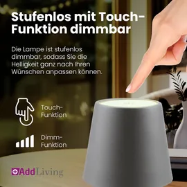 AddLiving Tischlampe Grau