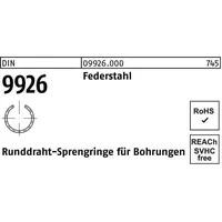 Hörger & Geßler Sprengring DIN 9926 16 Federstahl Runddraht 2000 Stück