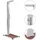 vidaXL Gartendusche inkl. WPC Bodenelement edelstahl 3051289