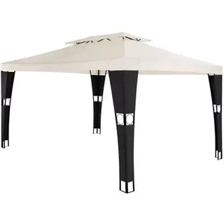 Tectake Rattan Mona 3 x 4 m schwarz/creme