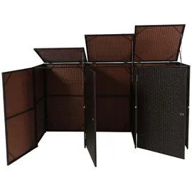 Proregal Mülltonnenverkleidung 110 x 195 x 66 cm braun