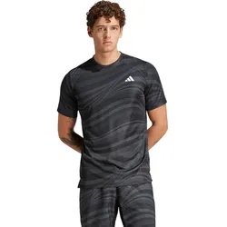 adidas Tennis-Tshirt Club Tennis Climacool Graphic schwarz/carbongrau Herren