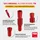 TOX Dübel Big Pack, Allzweckdübel Tri 10/61 200 Stück in vielseitig einsetzbarer und bruchsicheren Runddose, 2500 ml, 010260003, Rot, 10x61 mm