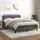 vidaXL Boxspringbett mit Matratze & LED Dunkelgrau 140x200 cm Samt