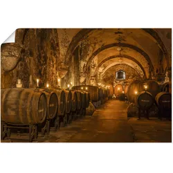 Artland Wandbild »Historischer Weinkeller Eberbach«, Wein Bilder, (1 St.), als Alubild, Outdoorbild, Leinwandbild, Poster in verschied. Größen Artland Farbe Bild(er): braun