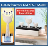 Wenko Luftbefeuchter Katzenfamilie Keramik Diffuser Humidifier Raum Luft