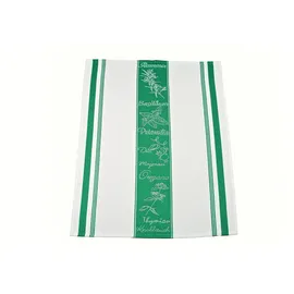 Ross 3er Pack Zwirn Halbleinen Geschirrtücher, Kräuter 50x70 cm | grün - grün