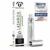ROXUNITED BIO Wimpernserum 5ml [Hormonfrei] - Vergleichssieger - [mit Biotin & Koffein] - erhält natürliche Inhaltsstoffe - Fördert dichtere & kräftigere Wimpern - Vegan - 1x täglich