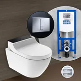 Geberit AquaClean Tuma Comfort Komplett-SET Dusch-WC mit neeos Vorwandelement,, 146290SJ1+16791CR#SET, Comfort