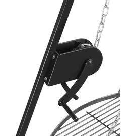 Cook King Schwenkgrill 180 cm inkl. Grillrost Ø 60 cm + Kurbel Rohstahl